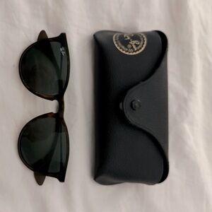 Never worn- Ray-Ban Black Sunglasses with Case